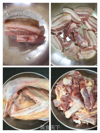 菠萝木耳鸭的做法步骤：1