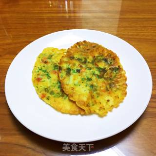 芹菜叶鸡蛋饼的做法步骤：9