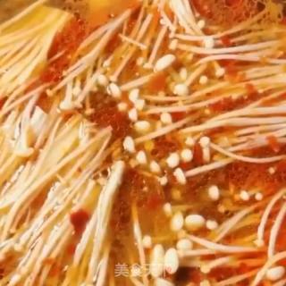 金针菇汆肥牛的做法步骤：11