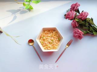 【宝宝辅食】12M+，虾松杂蔬炒饭的做法步骤：9