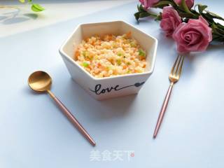 【宝宝辅食】12M+，虾松杂蔬炒饭的做法步骤：10