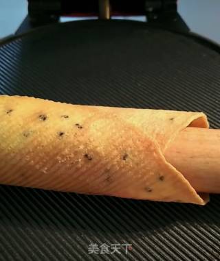 黑芝麻鸡蛋卷的做法步骤：8