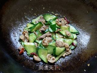 青瓜炒肉片的做法步骤：7