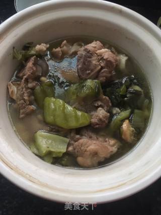 苦瓜酸菜黄豆煲筒骨的做法步骤：9