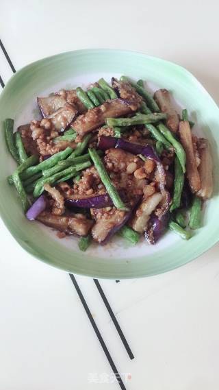 茄子肉末炒豆角的做法步骤：10