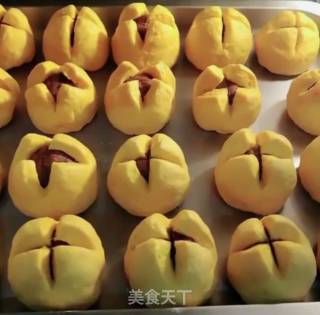 南瓜开花豆沙包的做法步骤：7