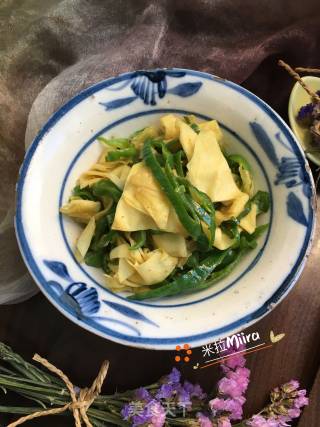 青椒豆皮的做法步骤：9