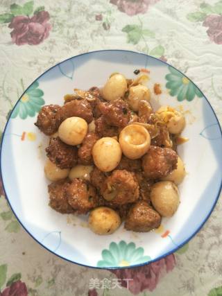 红烧肉丸鹌鹑蛋的做法步骤：10