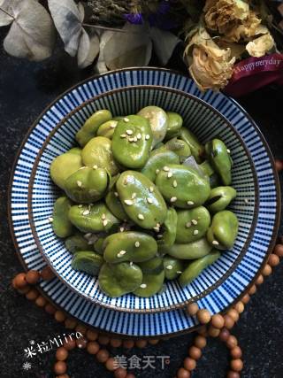 葱油蚕豆的做法步骤：9