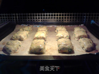 酵种葱香腊肉司康的做法步骤：14