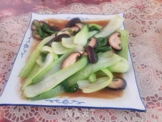 香菇油菜的做法步骤：10