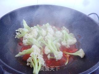 番茄烧花菜的做法步骤：9