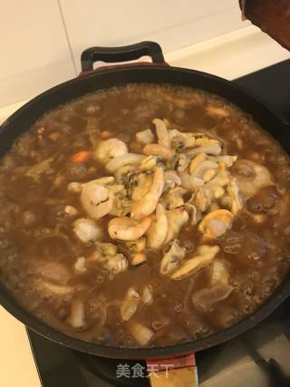 海鲜咖喱意面的做法步骤：16