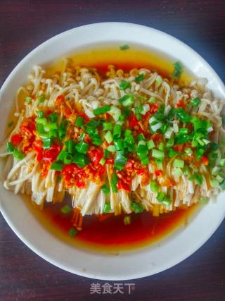 夏日懒人食之剁椒金针菇的做法步骤：7