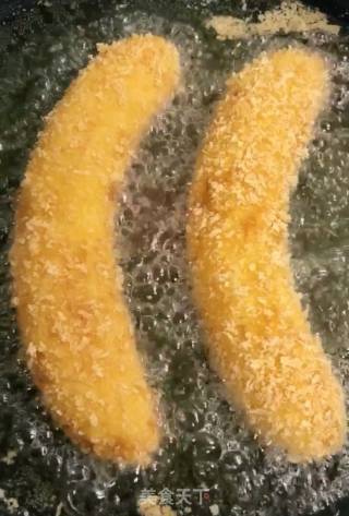 脆皮炸香蕉的做法步骤：6