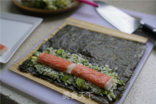 蚕豆蟹棒寿司的做法步骤：6