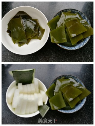 海带炖冬瓜-清热、减肥的好菜的做法步骤：1
