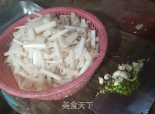 净炒芭蕉芯的做法步骤：4