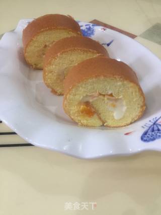 芒果蛋糕卷的做法步骤：14