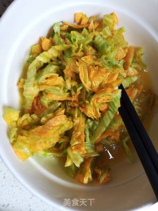 南瓜花煎蛋的做法步骤：7