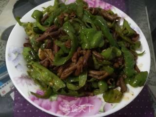青椒炒鸭肠的做法步骤：10