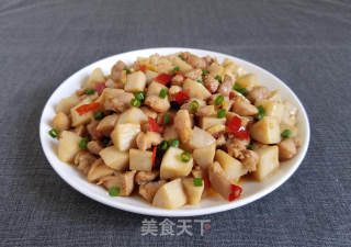 鸡丁炒杏鲍菇的做法步骤：11