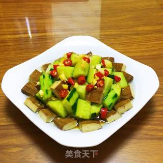 响油黄瓜豆腐干的做法步骤：6
