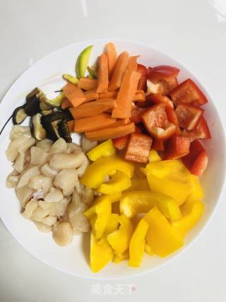 彩椒炒鸡胸肉的做法步骤：2