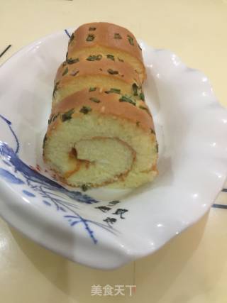 香葱肉松蛋糕卷的做法步骤：12
