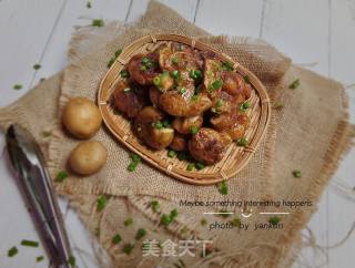 香葱煎小土豆的做法步骤：6