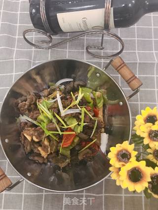 干锅羊肉的做法步骤：12