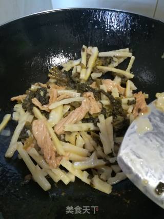 肉条炒苦笋的做法步骤：5