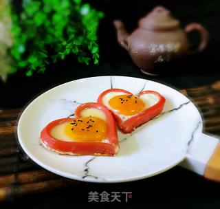 夏日懒人早餐～爱心煎蛋的做法步骤：8