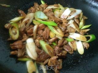大葱炒肉的做法步骤：5