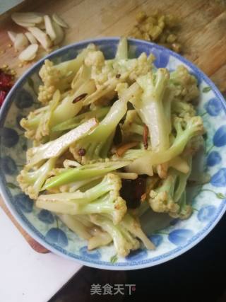 素炒花菜的做法步骤：6