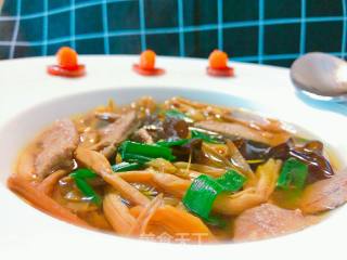 金针菜黑木耳猪肝汤的做法步骤：19
