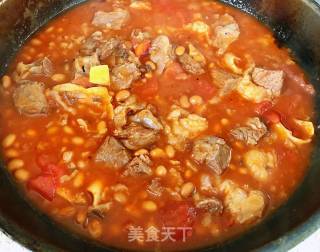 番茄黄豆炖牛腩的做法步骤：10
