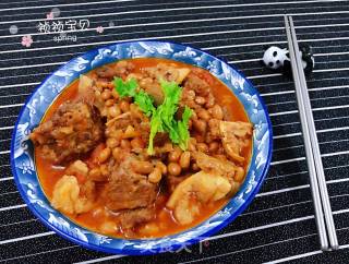番茄黄豆炖牛腩的做法步骤：11