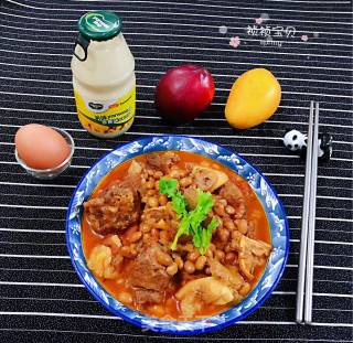 番茄黄豆炖牛腩的做法步骤：16