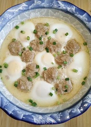 肉丸蒸蛋的做法步骤：9