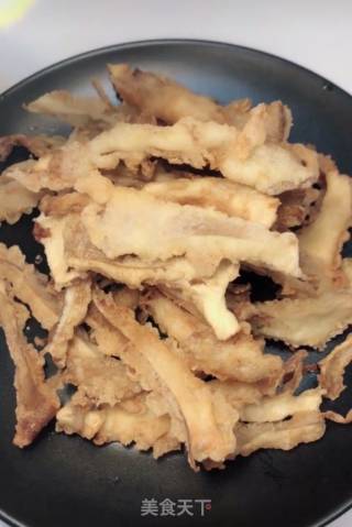 炸平菇的做法步骤：8