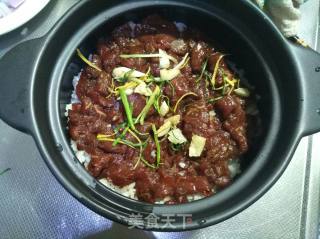 牛肉煲仔饭的做法步骤：5