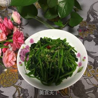 炝炒蒜蓉地瓜叶的做法步骤：7
