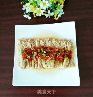 蒜蓉剁椒蒸金针菇的做法步骤：7