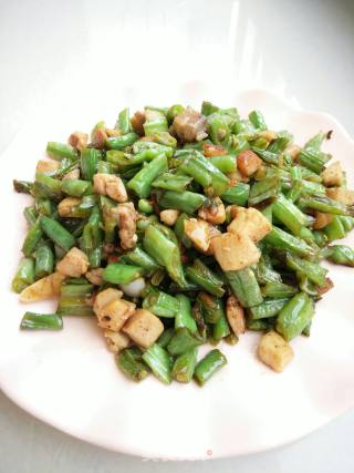 肉丁炒豆角的做法步骤：10