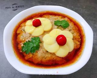 福花蒸肉#蒸菜#的做法步骤：9