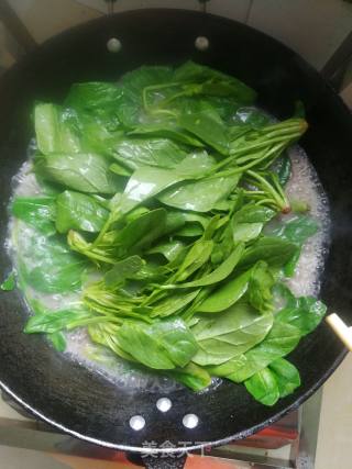 菠菜烩红豆的做法步骤：7