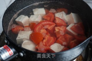 番茄松花豆腐的做法步骤：4