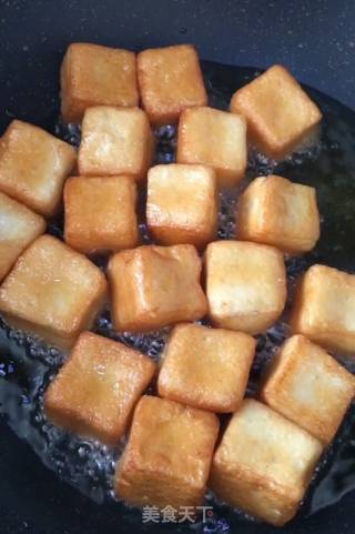 香煎鱼豆腐的做法步骤：4