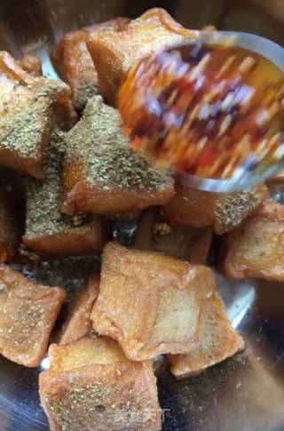 香煎鱼豆腐的做法步骤：6